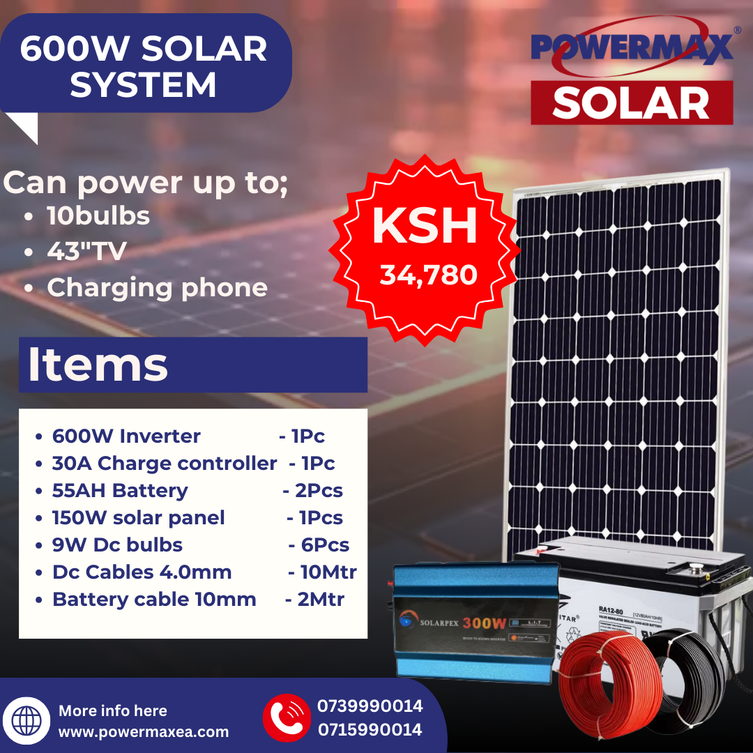 600W Solar System - We Light Your World
